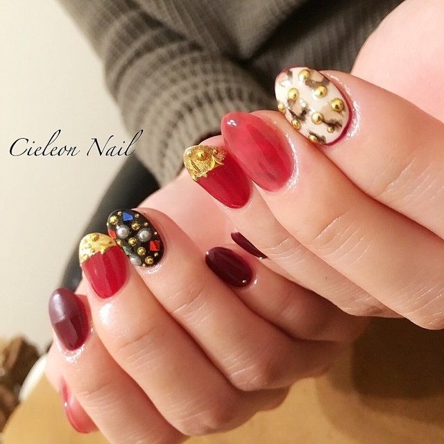 秋 冬 パーティー 女子会 ハンド 40代 の大人のためのネイルサロンcieleonnailのネイルデザイン No ネイルブック