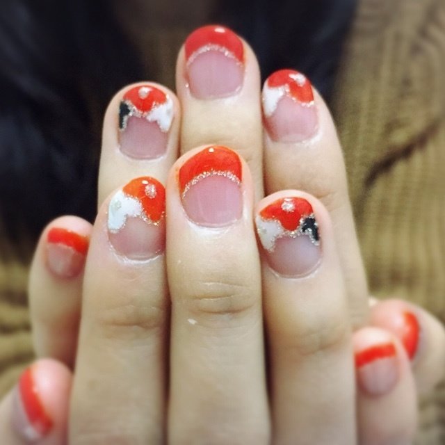 成人式 ハンド 和 ショート オレンジ Nailloveのネイルデザイン No ネイルブック