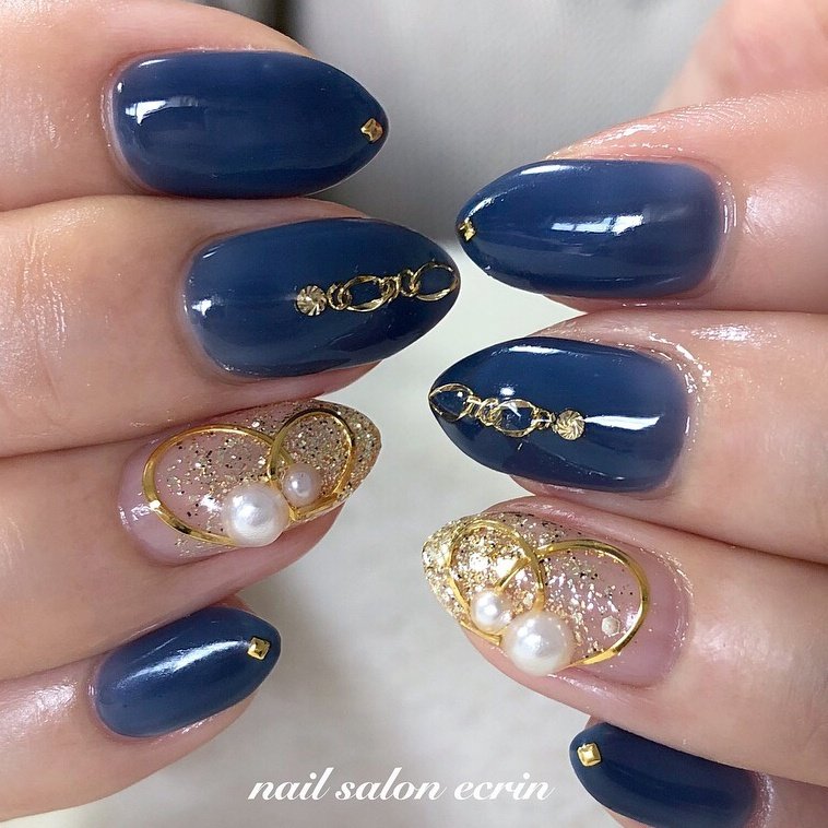 春 夏 ハンド ワンカラー ビジュー Nail Ecrinのネイルデザイン No ネイルブック