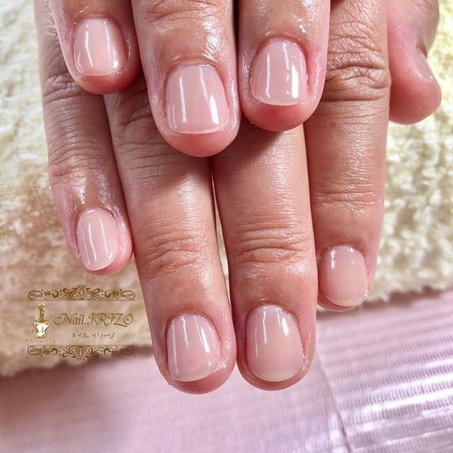ショート クリア ベージュ ピンク ジェル Nail Irizoのネイルデザイン No ネイルブック