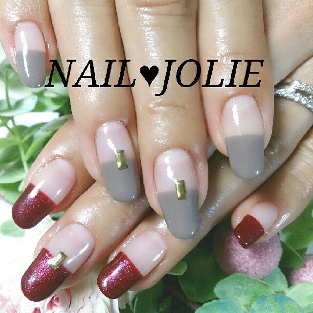 秋 冬 オフィス ハンド シンプル Nailjolieのネイルデザイン No ネイルブック