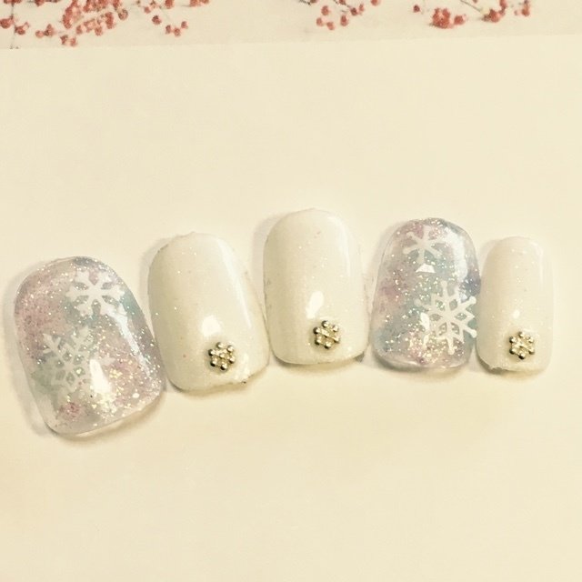 冬 オフィス デート ハンド ラメ Naildoorのネイルデザイン No ネイルブック