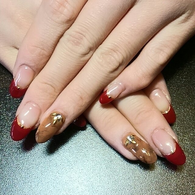 秋 冬 クリスマス デート ハンド Harerutoiinaのネイルデザイン No ネイルブック