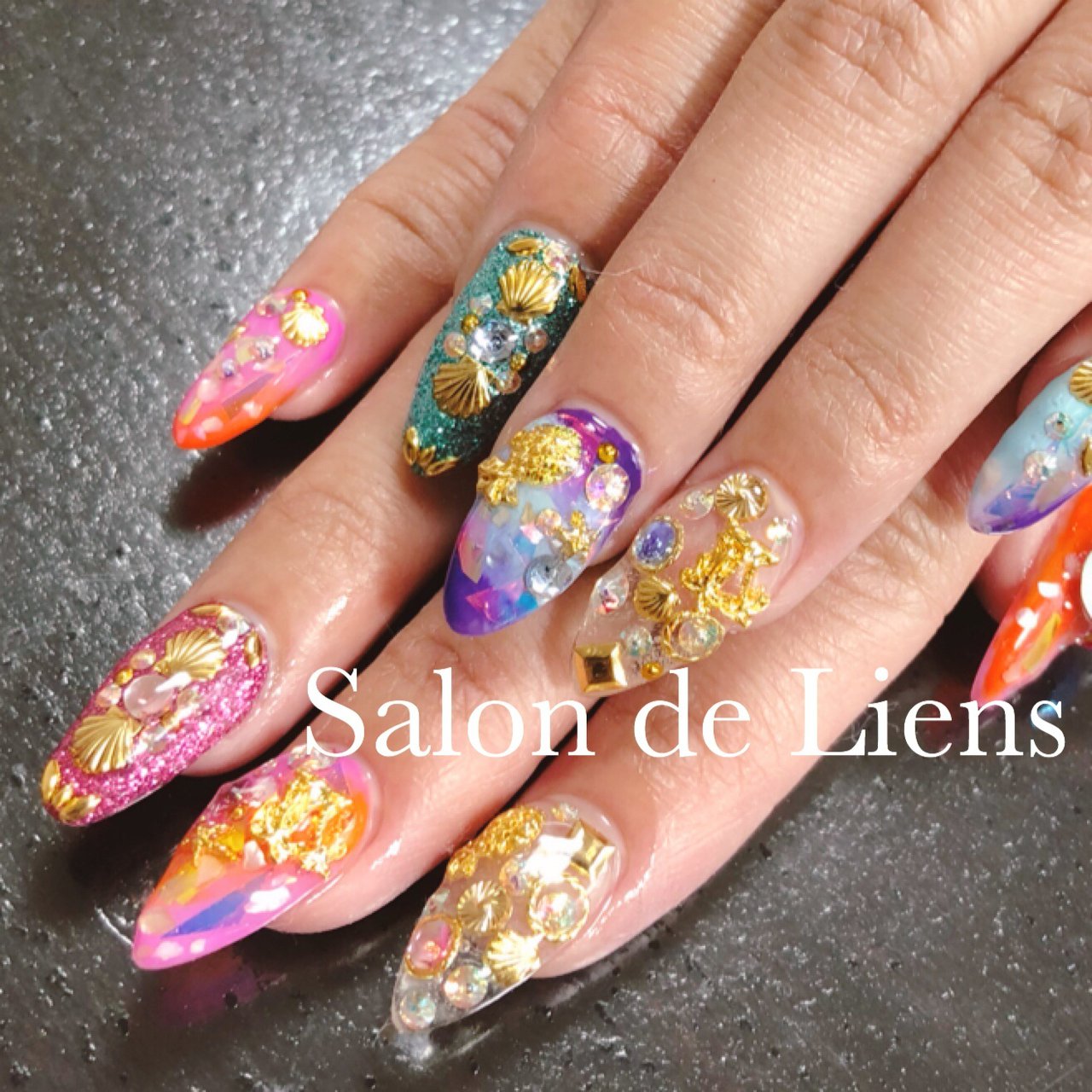 夏 海 リゾート パーティー ハンド Liensのネイルデザイン No ネイルブック