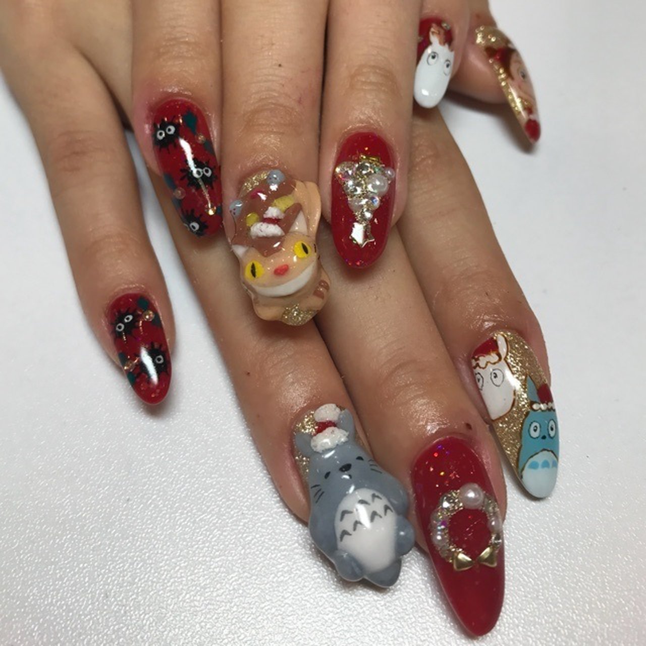 冬/クリスマス/ハンド/痛ネイル/キャラクター - cmmsfhhのネイル