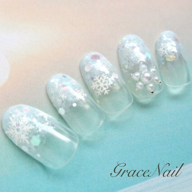 冬 クリスマス パーティー デート ハンド Gracenailのネイルデザイン No ネイルブック