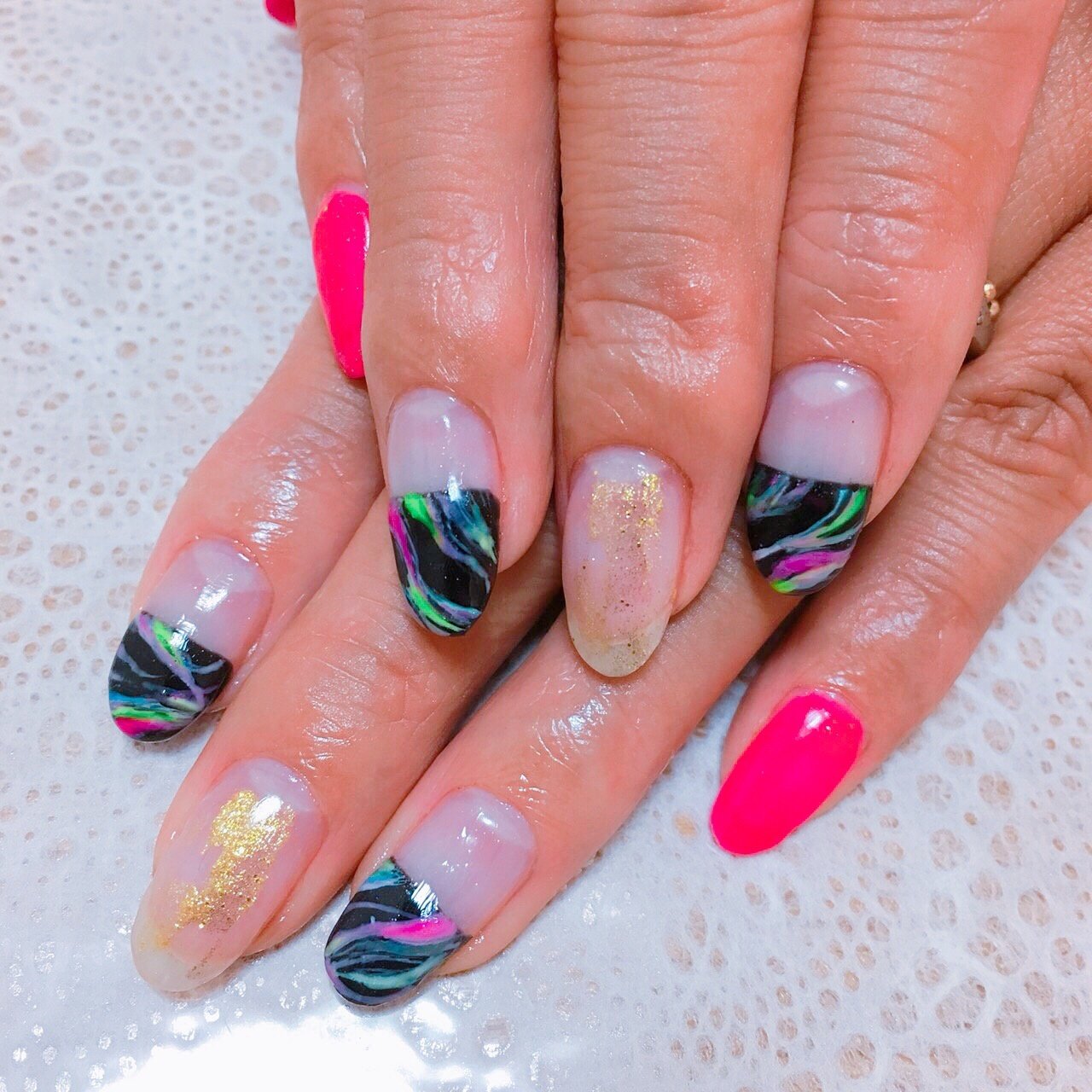 オールシーズン ハンド マーブル レトロ ロック Aireeen37のネイルデザイン No ネイルブック