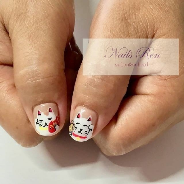 オールシーズン お正月 ライブ ハンド シンプル Nails Ren 山口のネイルデザイン No ネイルブック