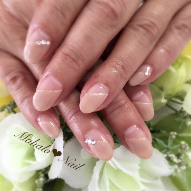 冬 オールシーズン オフィス ブライダル ハンド Mahalo Nailのネイルデザイン No 1850631 ネイルブック