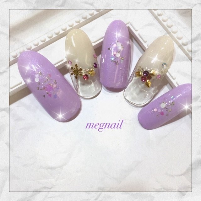 クリスマス パーティー デート ハンド ワンカラー Megnailのネイルデザイン No ネイルブック