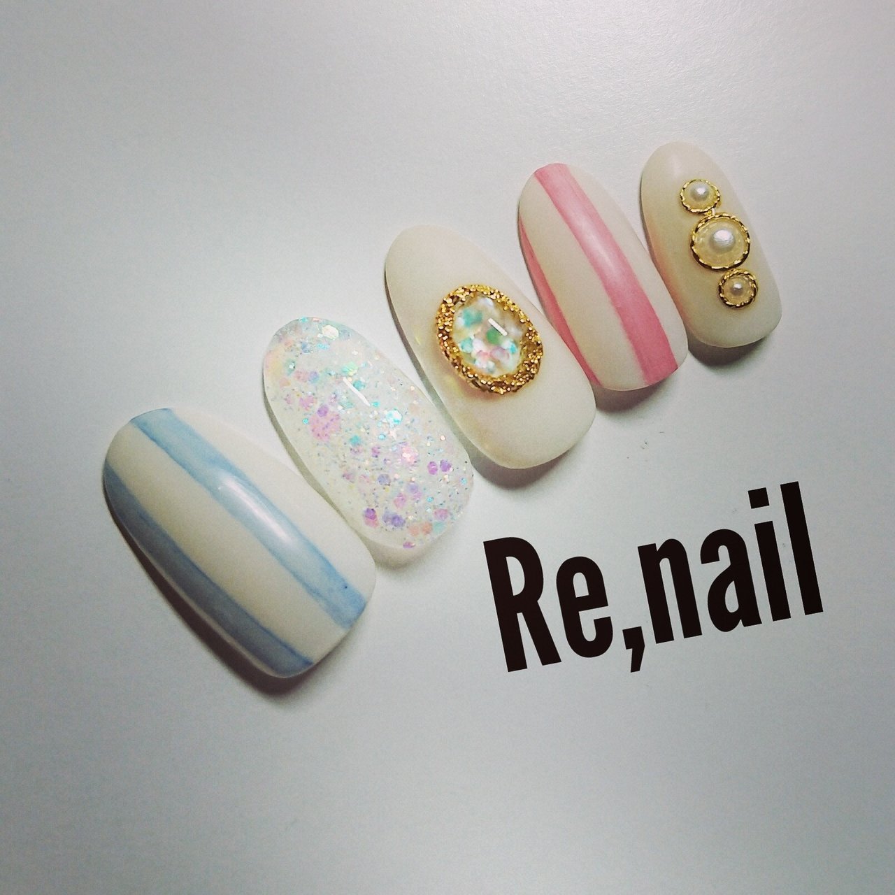 春 夏 女子会 ハンド ホログラム Re Nail のネイルデザイン No ネイルブック