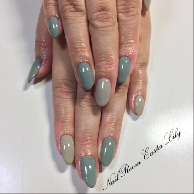 秋 冬 ハンド ワンカラー バイカラー Nailroom Easterlilyのネイルデザイン No ネイルブック