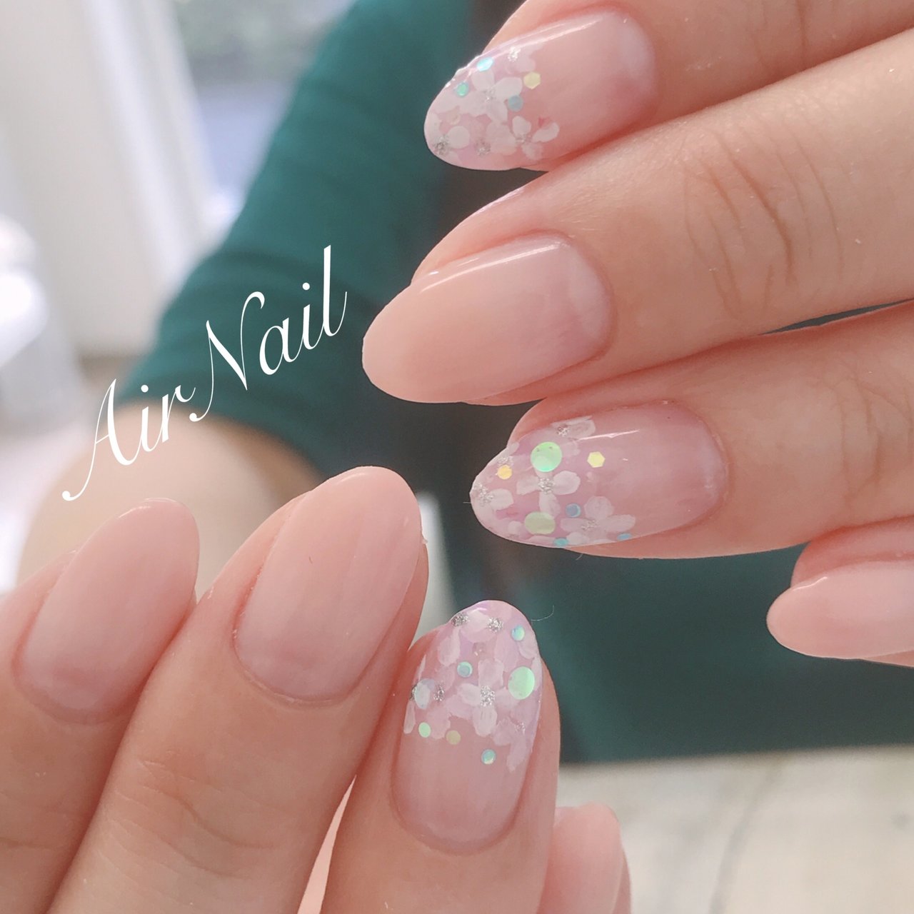 夏 梅雨 オフィス ブライダル ハンド Airnail エアーネイル のネイルデザイン No ネイルブック