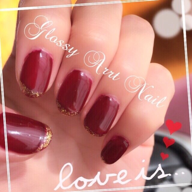秋 冬 バレンタイン デート ハンド Glossyarrtnailのネイルデザイン No ネイルブック