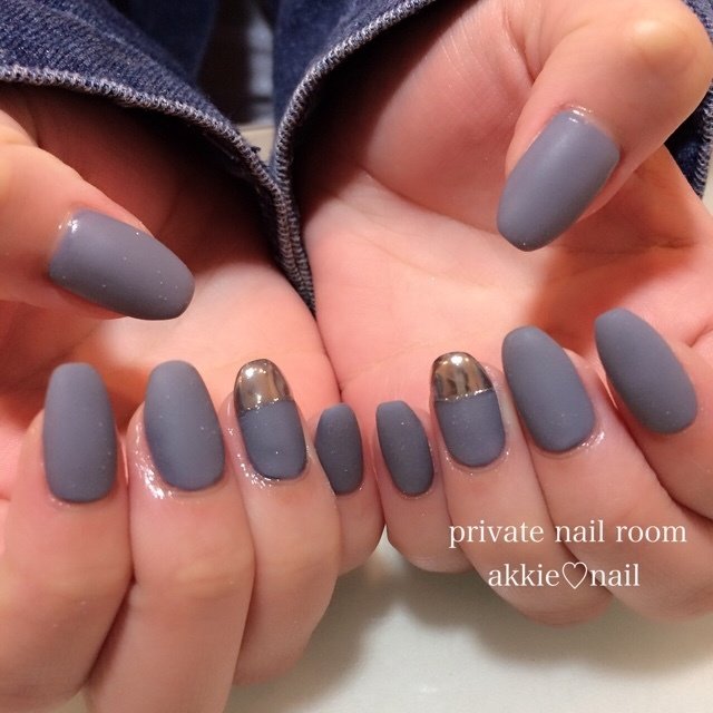 冬 オールシーズン ハンド マット ミディアム Akkie Nailのネイルデザイン No 1830877 ネイルブック
