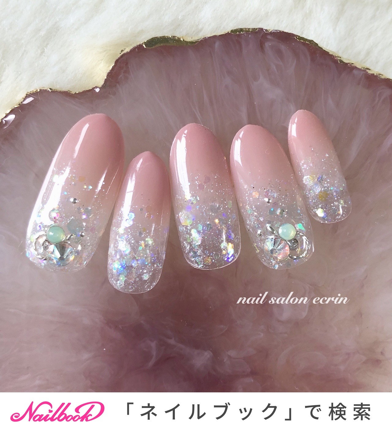 春 夏 ブライダル パーティー ハンド Nail Ecrinのネイルデザイン No 367 ネイルブック