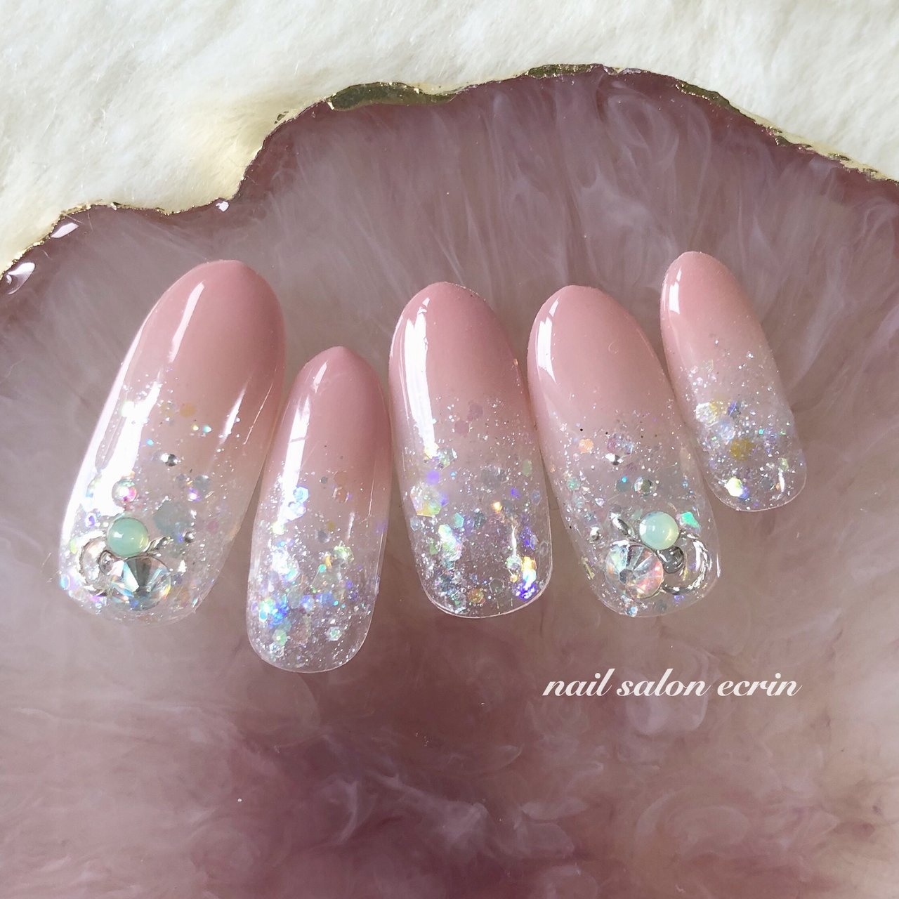 春 夏 ブライダル パーティー ハンド Nail Ecrinのネイルデザイン No 3206788 ネイルブック