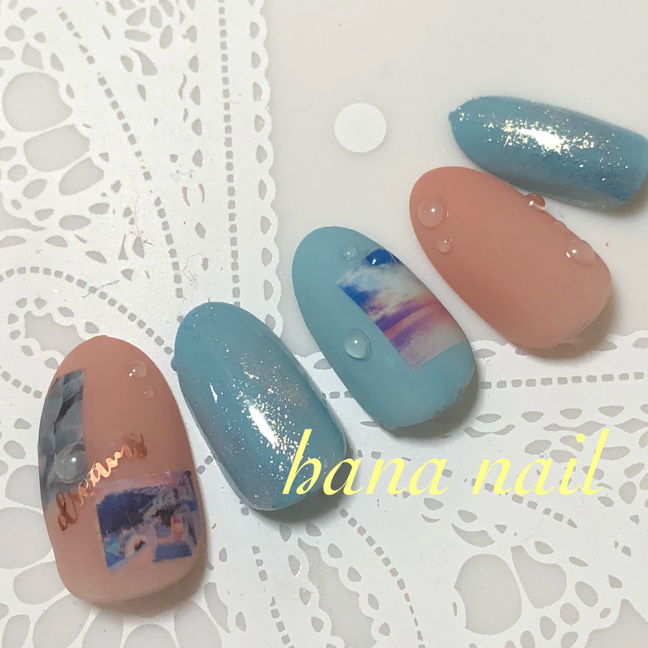 夏 梅雨 海 リゾート ラメ Hananail17のネイルデザイン No ネイルブック