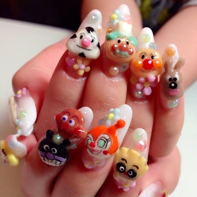 痛ネイル キャラクター 岡山 井原市ネイルサロンdearnailのネイルデザイン No ネイルブック