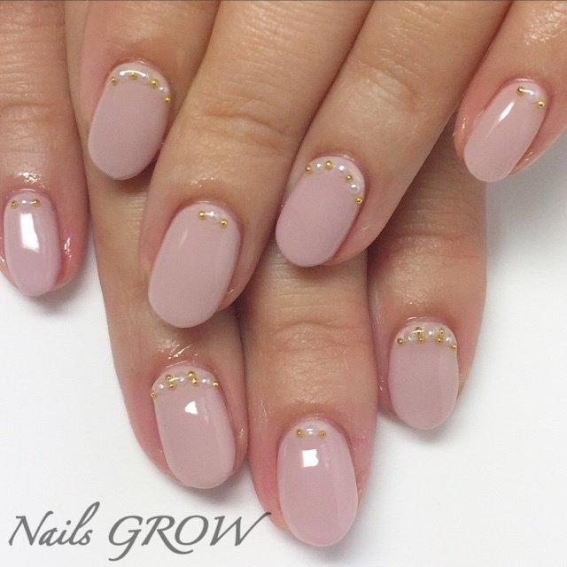 オールシーズン オフィス ブライダル デート ハンド ネイルズグロウのネイルデザイン No ネイルブック