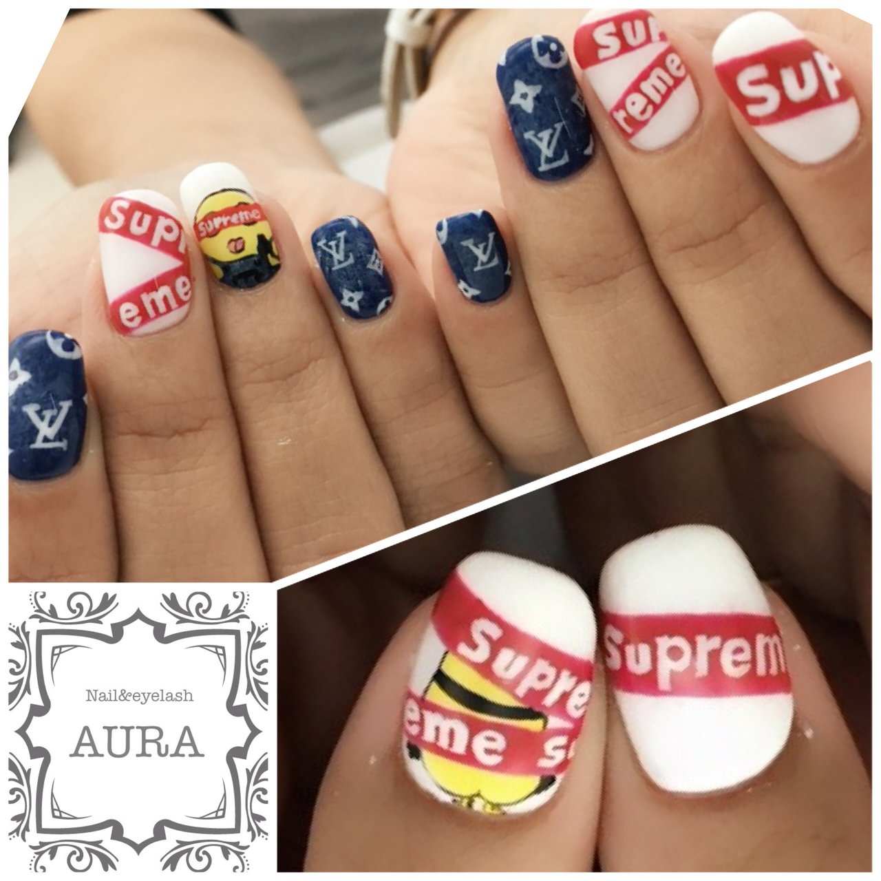 ハンド キャラクター ブランド柄 ジェル お客様 Nail Eyelash Aura Meesan のネイル デザイン No ネイルブック