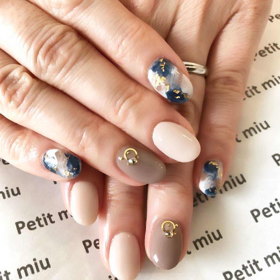 夏 オールシーズン オフィス デート ハンド ネイルサロン Petit Miu