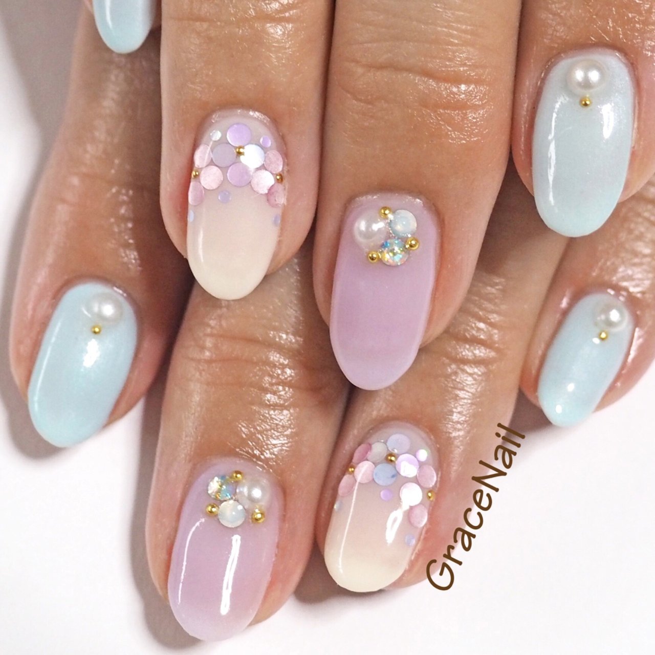 夏 梅雨 浴衣 デート ハンド Gracenailのネイルデザイン No ネイルブック