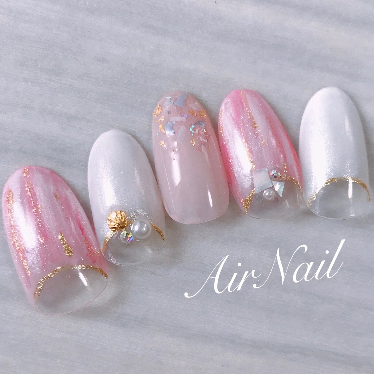 夏 梅雨 海 オフィス ハンド Airnail エアーネイル のネイルデザイン No ネイルブック