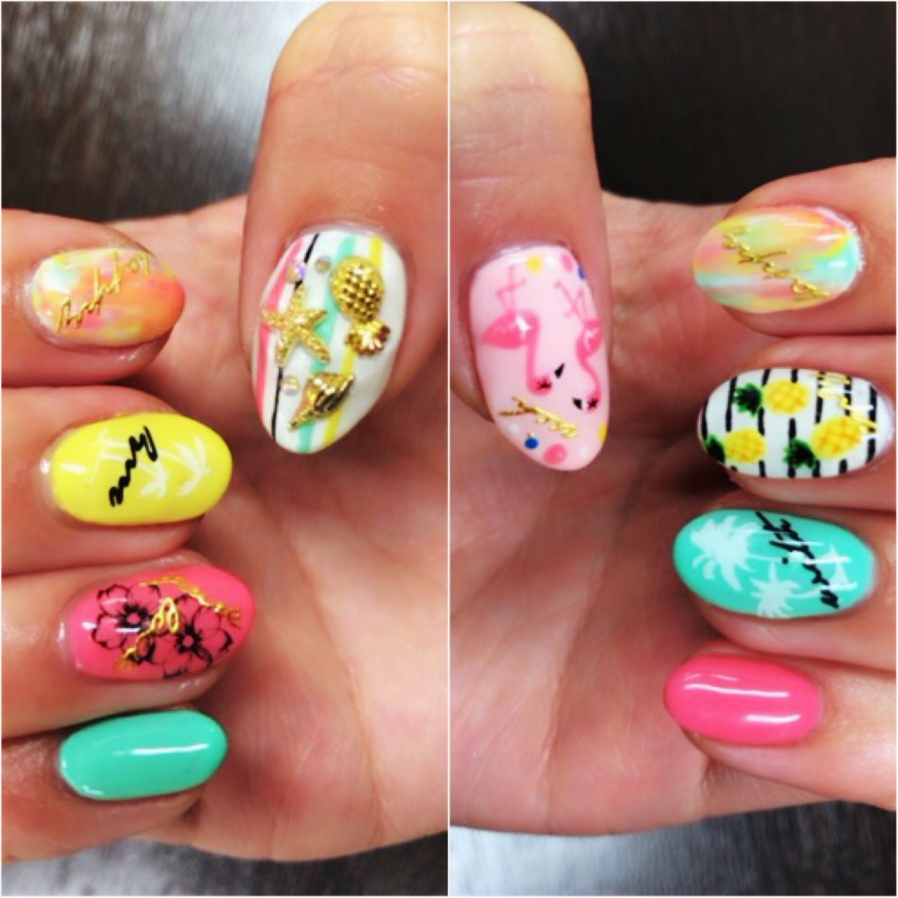 夏 海 リゾート ハンド シェル Yoko Nailsのネイルデザイン No ネイルブック