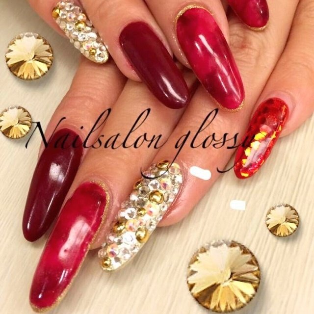 秋 パーティー デート ハンド ラメ Nailsalonglossy ネイルサロングロッシー のネイルデザイン No ネイルブック