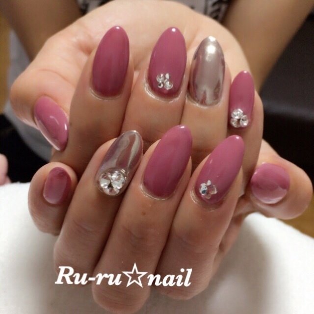 オールシーズン オフィス デート ハンド シンプル Ru Ru Nailのネイルデザイン No 1800317 ネイルブック