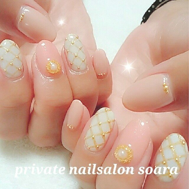オールシーズン オフィス デート ハンド キルティング Private Nailsalon Remyのネイルデザイン No ネイル ブック