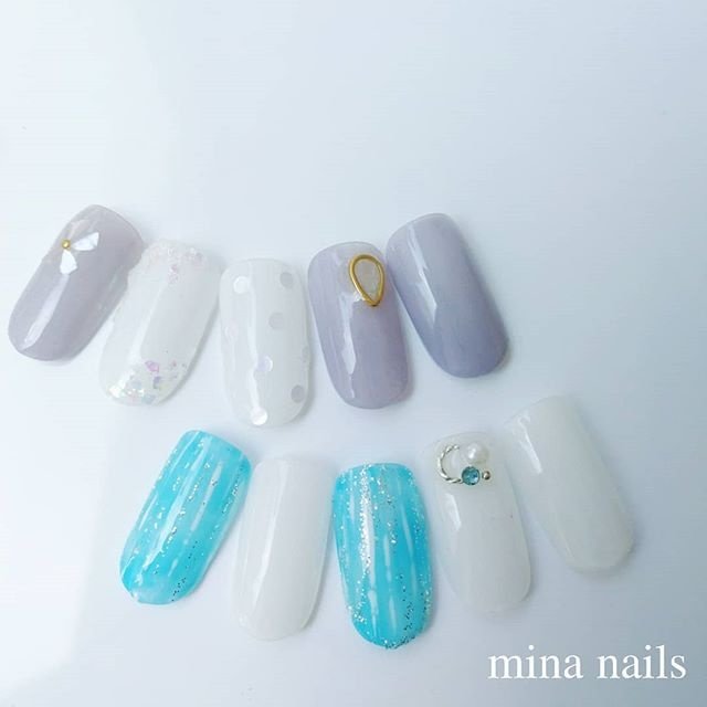 夏 梅雨 海 リゾート シンプル Mina Nailsのネイルデザイン No ネイルブック