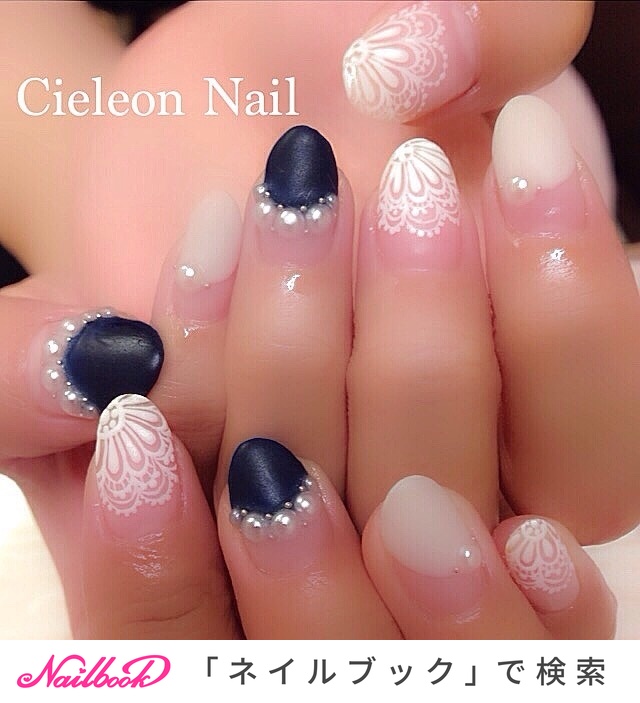 夏 秋 冬 ハンド パール 40代 の大人のためのネイルサロンcieleonnailのネイルデザイン No ネイルブック