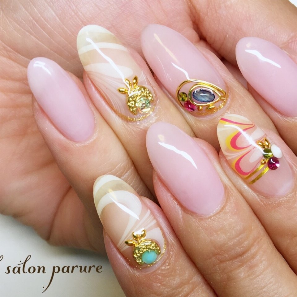 秋 冬 オールシーズン ハンド マーブル Parure0124のネイルデザイン No ネイルブック