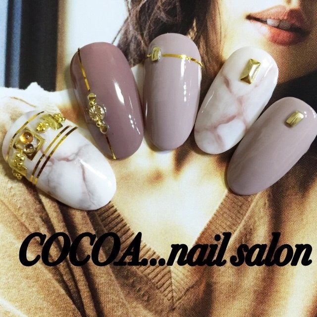 秋 冬 オールシーズン オフィス ハンド 西宮ココアnailsalonのネイルデザイン No ネイルブック