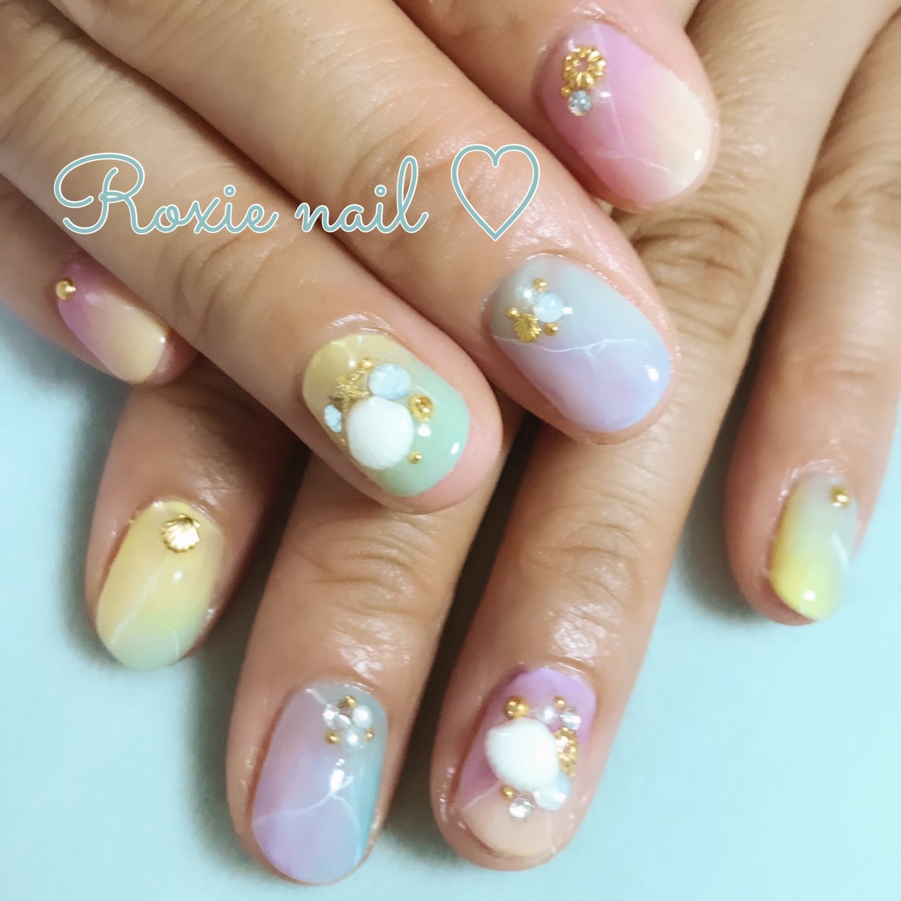 夏 海 パーティー 女子会 ハンド 後藤志穂 新小岩roxie Nailのネイルデザイン No ネイルブック