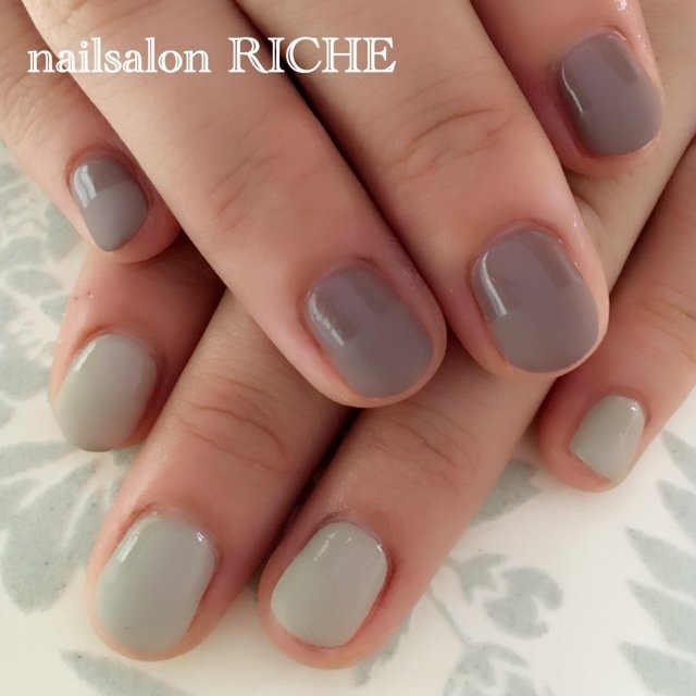 秋 冬 ハンド シンプル マット Nailsalon Richeのネイルデザイン No ネイルブック