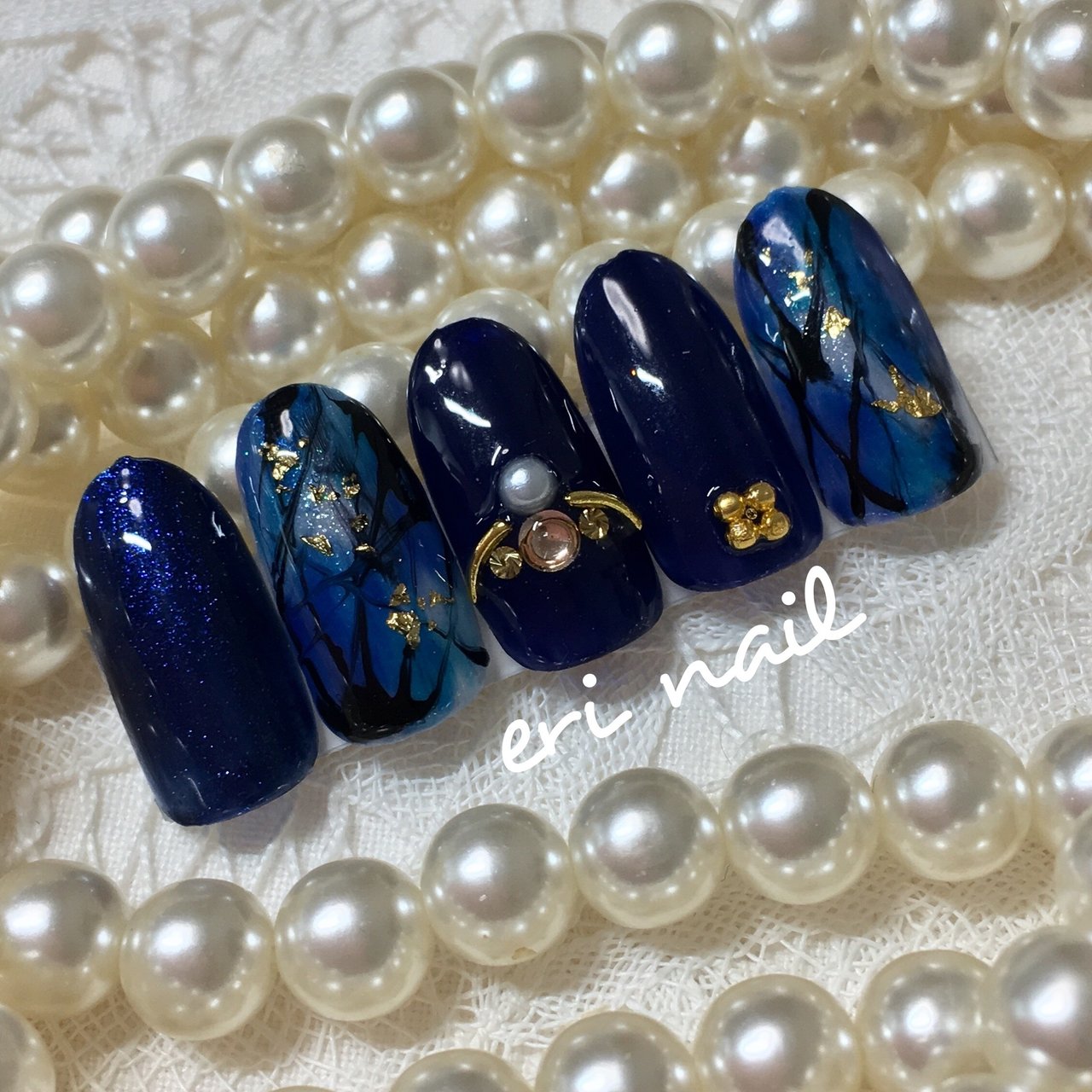 夏 秋 海 浴衣 ハンド 名古屋市天白区 自宅ネイルサロン Eri Nailのネイルデザイン No ネイルブック