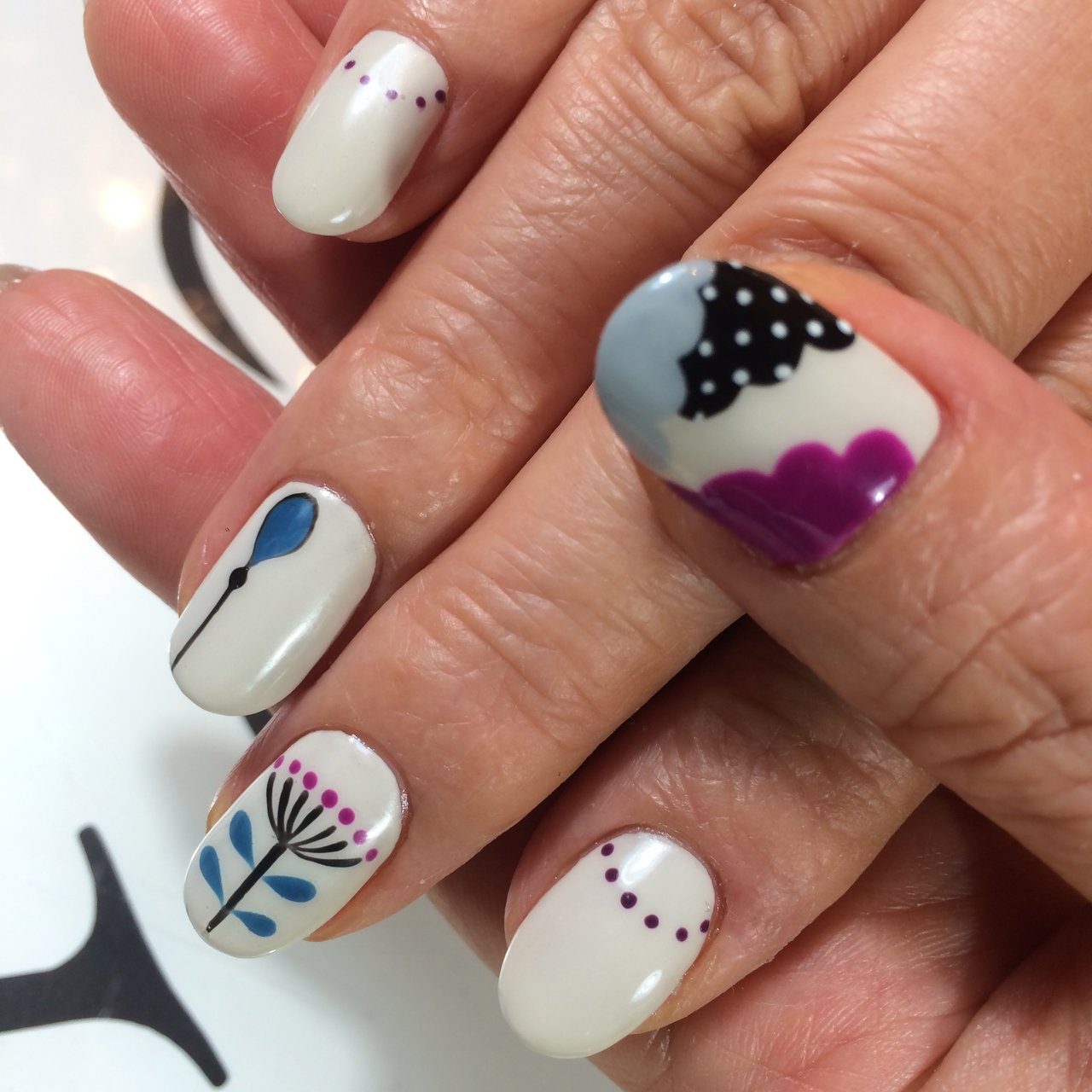 オールシーズン 梅雨 ハンド ワンカラー フラワー Nail Salon Paint 吉祥寺のネイルデザイン No ネイルブック