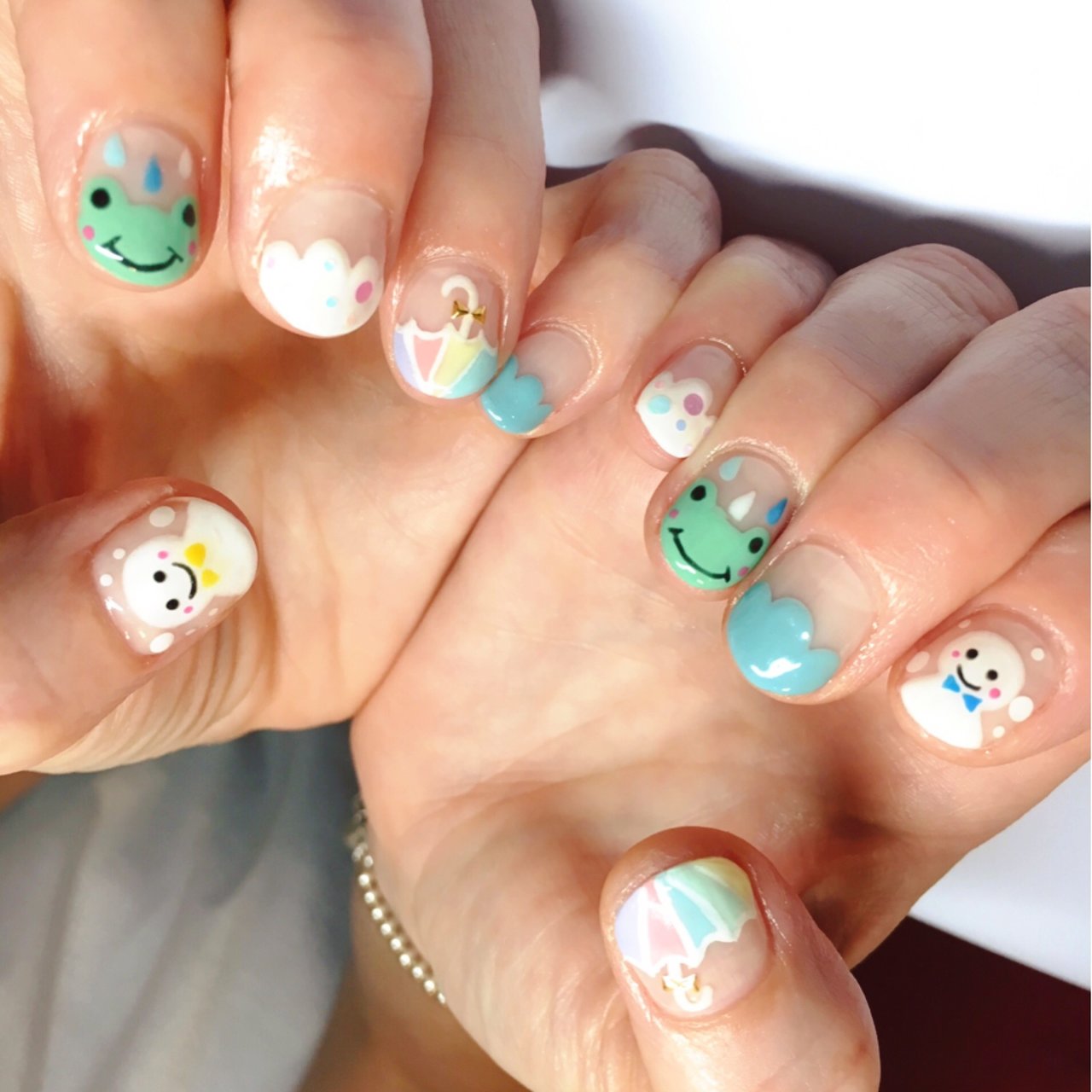 梅雨 ハンド ショート ジェル Nail Lasoのネイルデザイン No ネイルブック