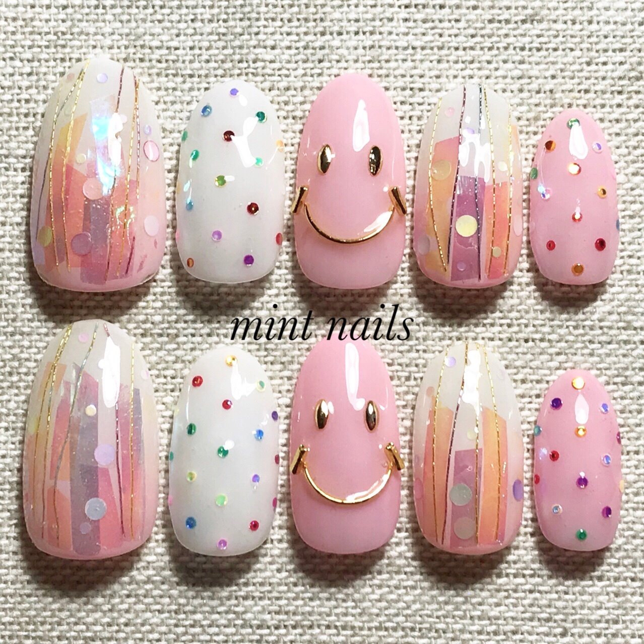 春 夏 オールシーズン ハンド ニュアンス Mint Nailsのネイルデザイン No 325 ネイルブック