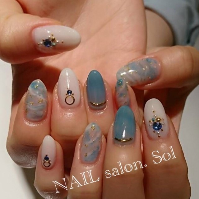 夏 旅行 海 女子会 ハンド Nailsalon Solのネイルデザイン No ネイルブック