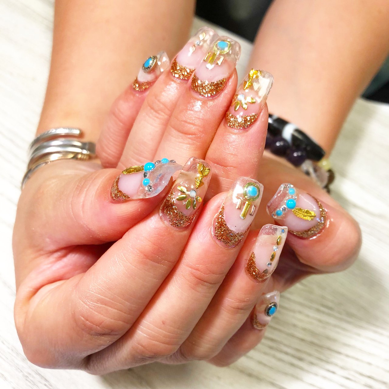 夏 海 リゾート ライブ ハンド すり ぴんぐ のネイルデザイン No ネイルブック