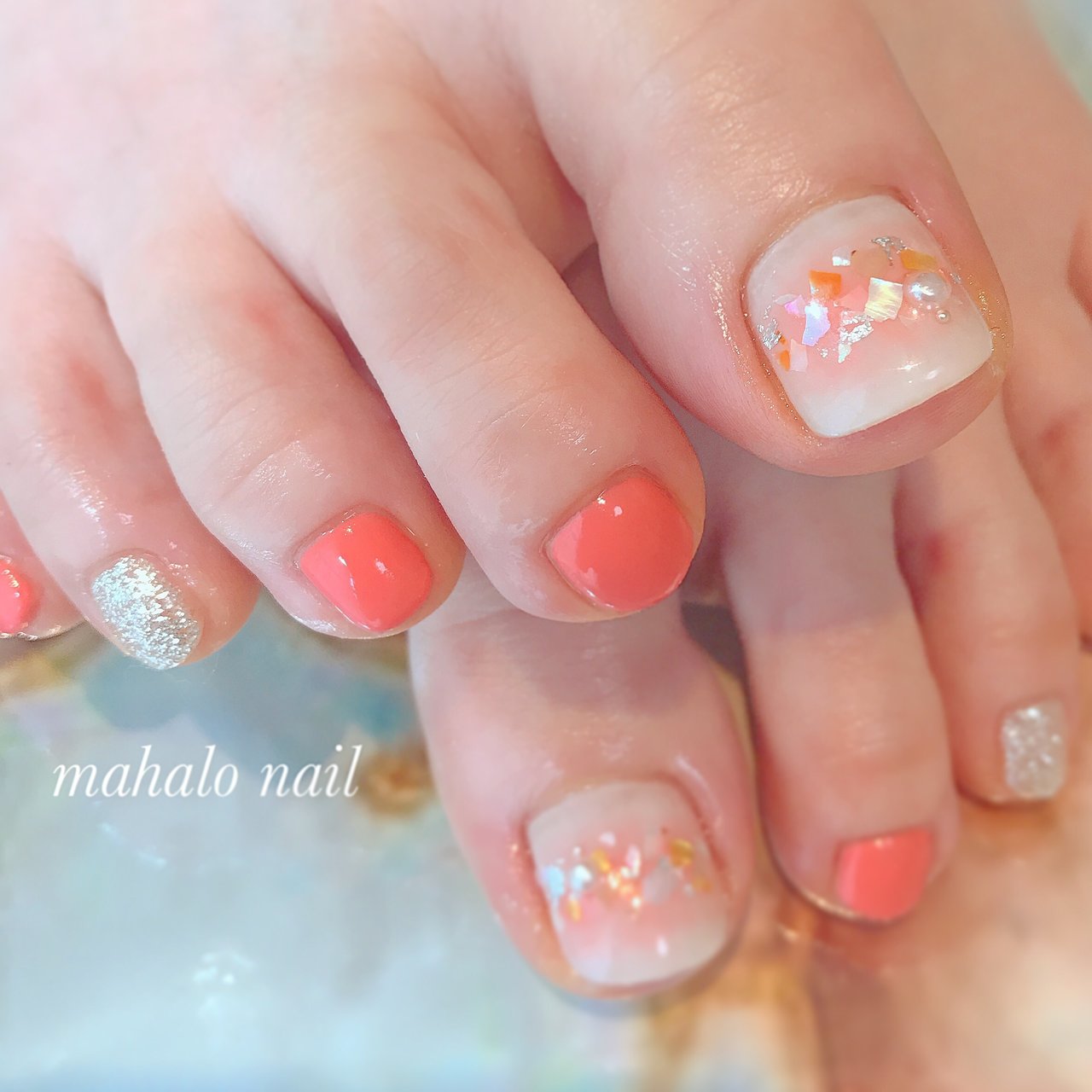 夏 オールシーズン リゾート デート フット Mahalo Nailのネイルデザイン No ネイルブック