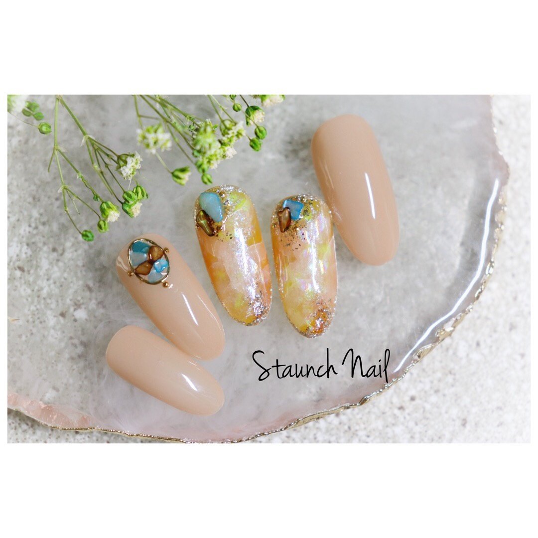 夏 旅行 海 リゾート ワンカラー Staunch Nailのネイルデザイン No ネイルブック