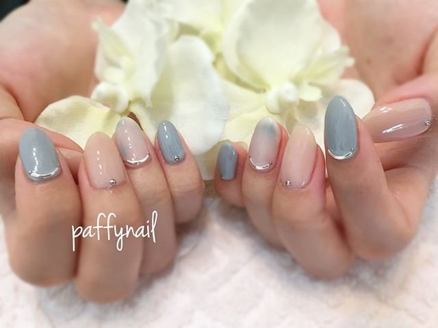 オールシーズン オフィス ブライダル パーティー ハンド Paffynailのネイルデザイン No ネイルブック