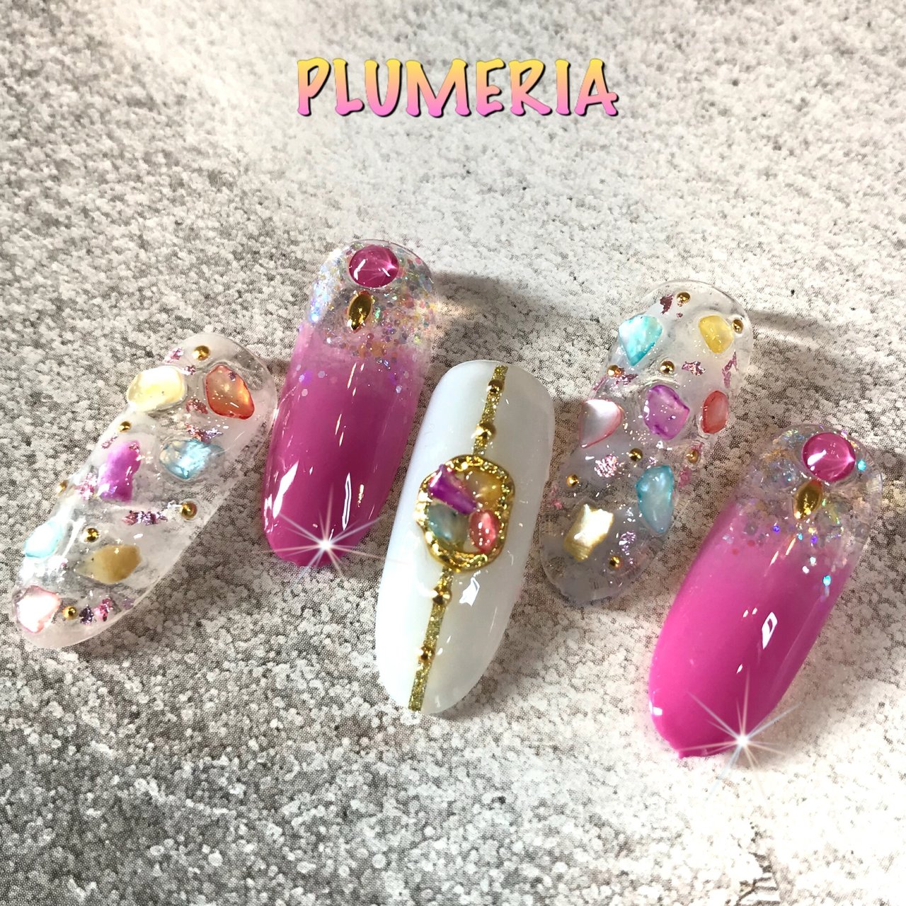 夏 旅行 海 リゾート ハンド Plumeria 隠れ家サロンプルメリア のネイルデザイン No ネイルブック