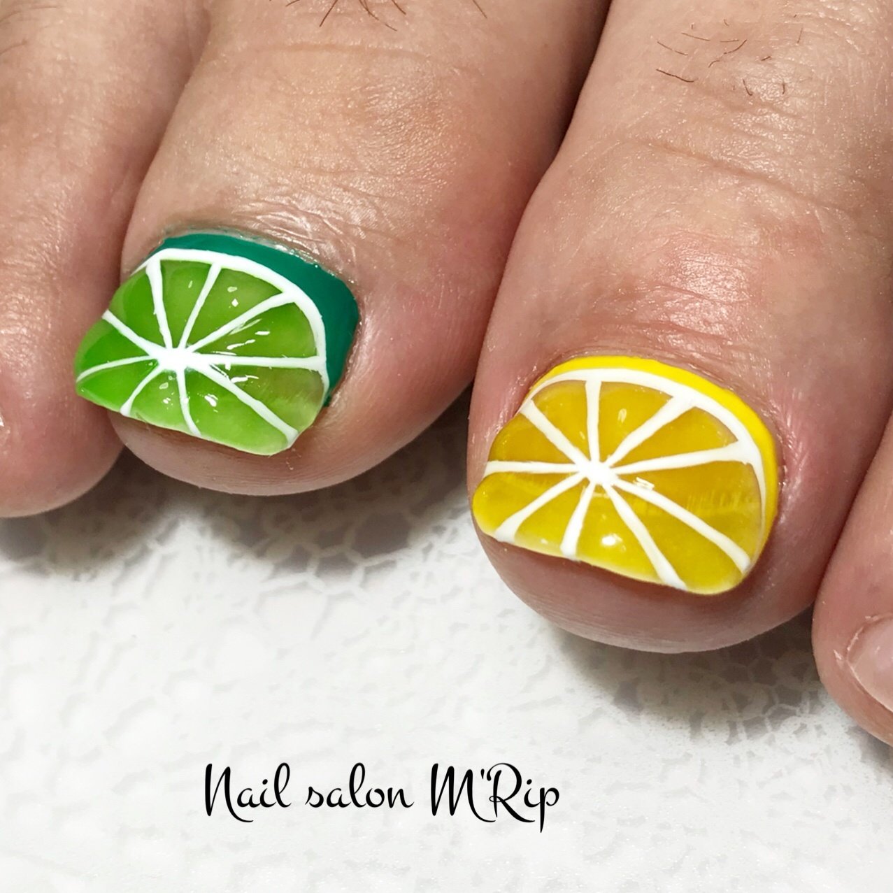 夏 フット トロピカル フルーツ ショート 岐阜市 Nail Salon M Ripのネイルデザイン No ネイルブック