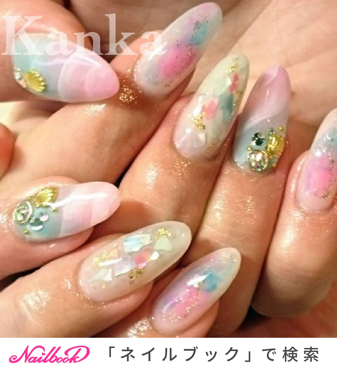 夏 旅行 海 デート ハンド Kankaのネイルデザイン No ネイルブック